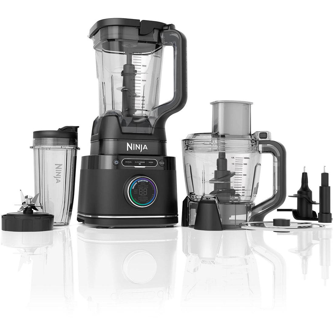 NINJA Ninja Detect 3-w-1 Robot Kuchenny, Blender i Mikser do Smoothie - Technologia BlendSense - TB401EU Mikser Ręczny Czarny