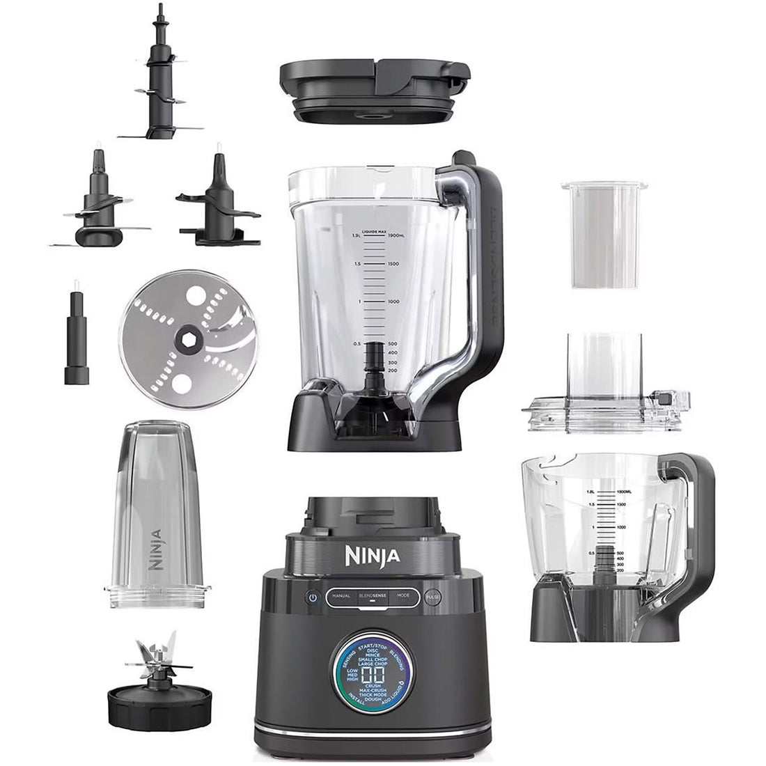 NINJA Ninja Detect 3-w-1 Robot Kuchenny, Blender i Mikser do Smoothie - Technologia BlendSense - TB401EU Mikser Ręczny Czarny