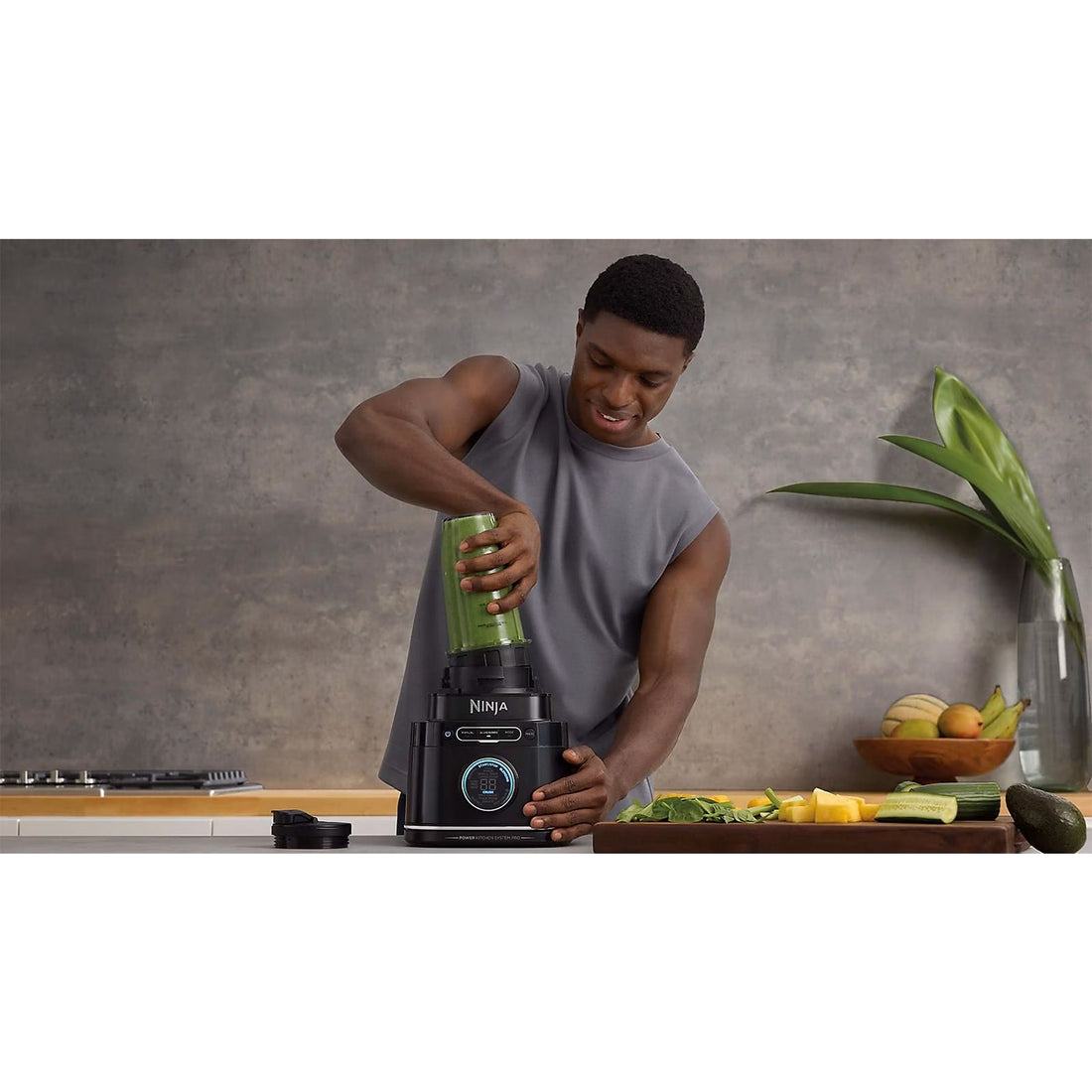 NINJA Ninja Detect 3-w-1 Robot Kuchenny, Blender i Mikser do Smoothie - Technologia BlendSense - TB401EU Mikser Ręczny Czarny