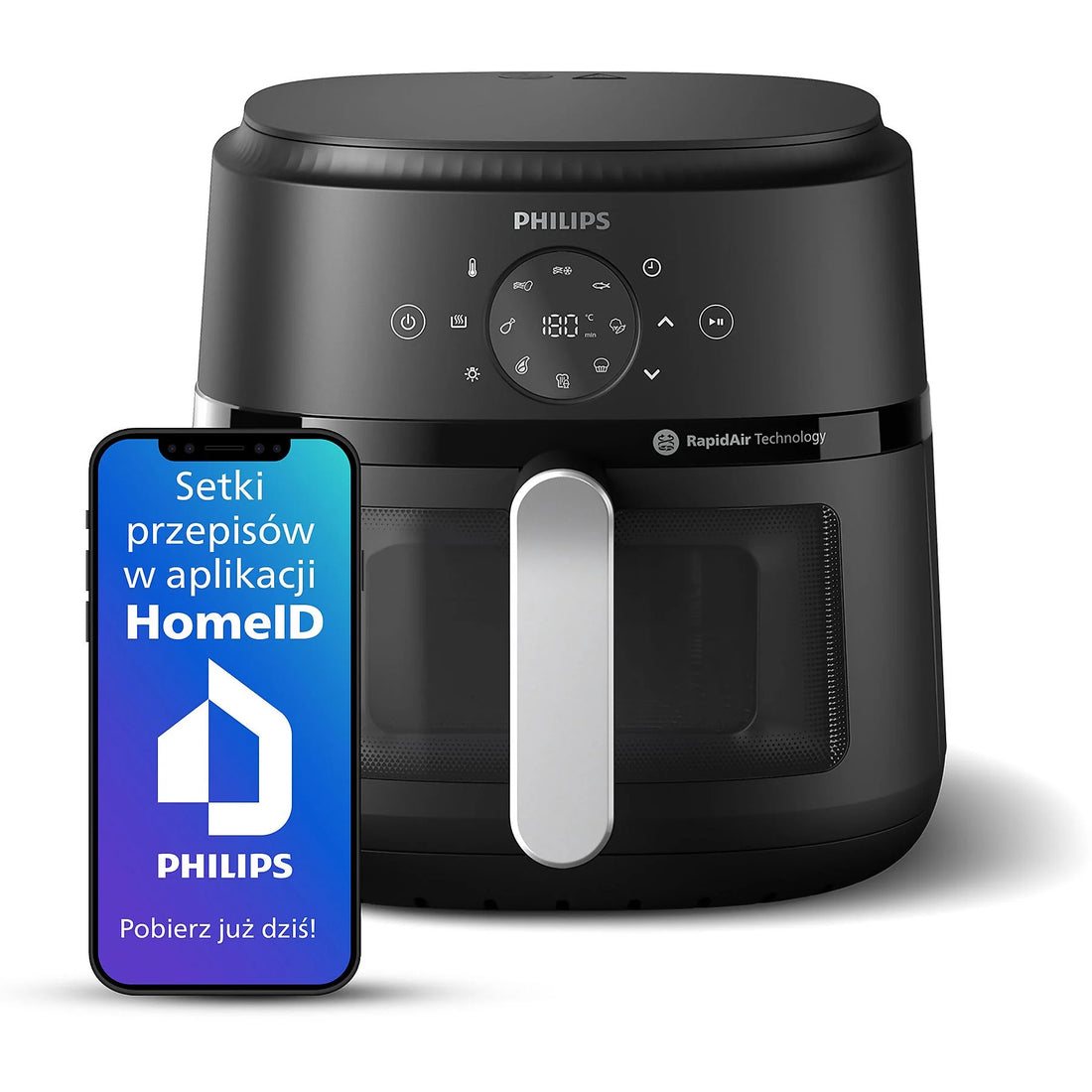 Frytkownica beztłuszczowa PHILIPS Ovi NA231/00 Air Fryer z okienkiem