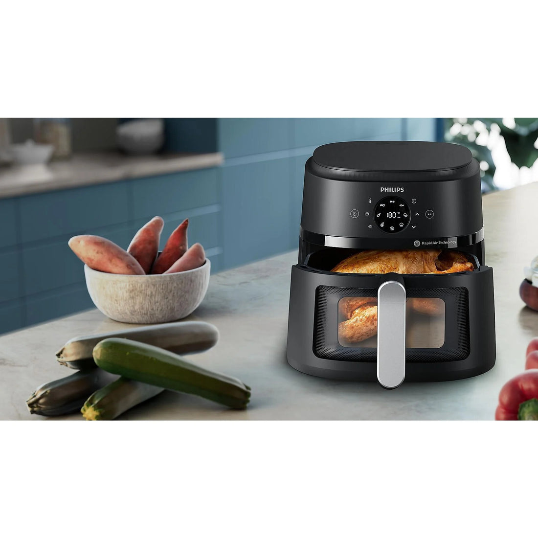 Frytkownica beztłuszczowa PHILIPS Ovi NA231/00 Air Fryer z okienkiem